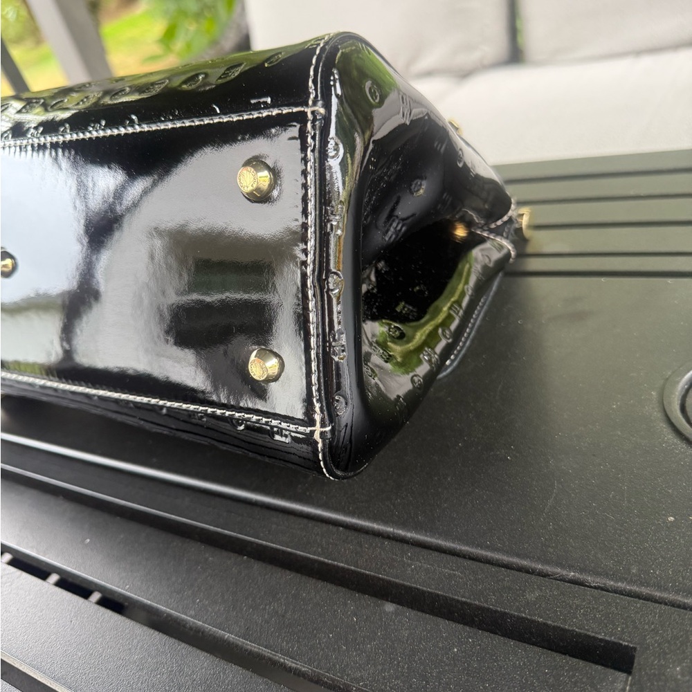 Arcadia top handle patent leather satchel - Picture 8 of 11